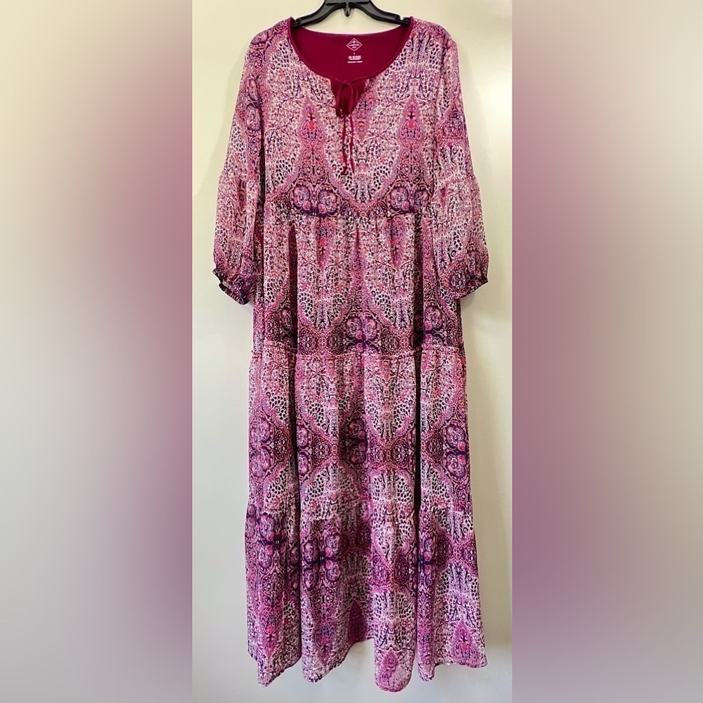 St. John’s Bay, Pink Floral Maxi Dress